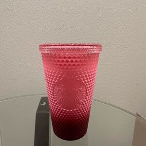 Starbucks Pink Gradient Studded Acrylic Tumbler Fall Winter Holiday 2022